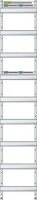 ABN Verteilerfeld 1V9 108TE 250x1350mm 9xGer&auml;teschiene