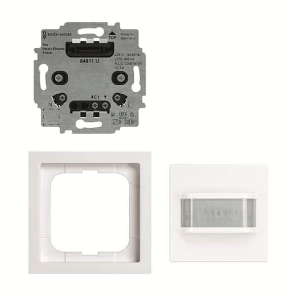 BUSCH-JAEGER Bewegungsmelder 64761 UJ-84 BW 180 flex Set BASIC studiowei&szlig;