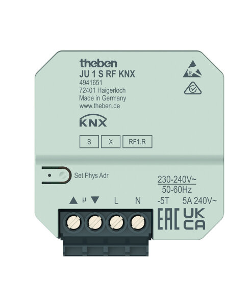 THEBEN UP-Funk-Jalousieaktor JU 1 S RF KNX