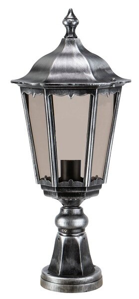 LCD Stehleuchte LB24 Aluguss schwarz-silber E27 IP43