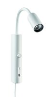 SG Leuchten LED-Wandleuchte LB24 Tube Wall wei&szlig; USB...