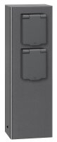 LCD Steckdosensäule LB24 graphit Edelstahl/Aluminium