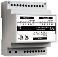 TCS Videosignalverteiler FVY1200-0400 2fach VT02-SG