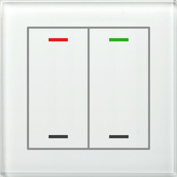 MDT Glastaster II Light 2fach RGBW wei&szlig; neutral