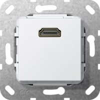 GIRA Einsatz HDMI 567003 2.0a + HDR 1fach Kabelpeitsche rw