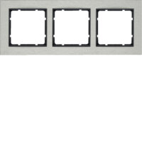 BERKER Rahmen 10233606 3-f. W B.7 Edelstahl/anthrazit