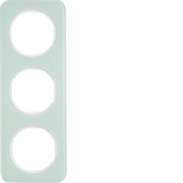 BERKER Rahmen 10132109 3-fach R.1 Glas polarwei&szlig;