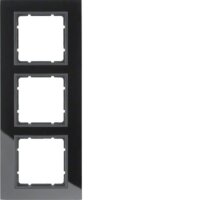 BERKER Glasrahmen 10136616 3fach schwarz