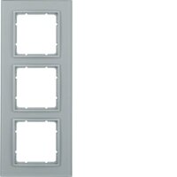 BERKER Glasrahmen 10136414 3fach alu