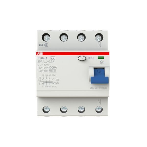 ABB FI-Schutzschalter F204A-25/0,3 4polig