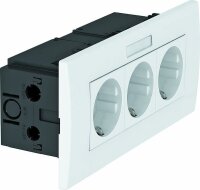 OBO Steckdoseneinheit SDE-RW D0RW3B Modul 45 3fach reinweiss
