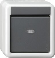 GIRA Taster 515230 KNX/EIB 1fach BA WG AP 2 LED gr
