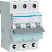 HAGER Leitungsschutzschalter MBS340 3polig B40A 6kA QC 3M