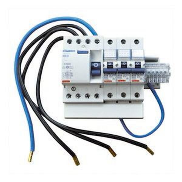 GEWISS Z&auml;hler-Abgangs-Kit GW96080 RCD/LS komplett verdrahtet