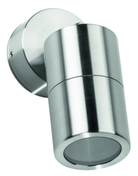 LCD Wandleuchte LB24 1x GU10 35W Edelstahl D:60mm 90&deg;/270&deg;