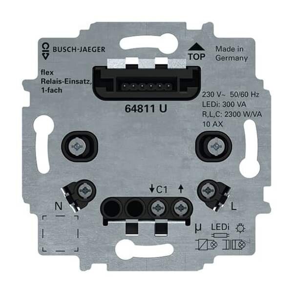BUSCH-JAEGER Relaiseinsatz 64811 U flex 1-fach