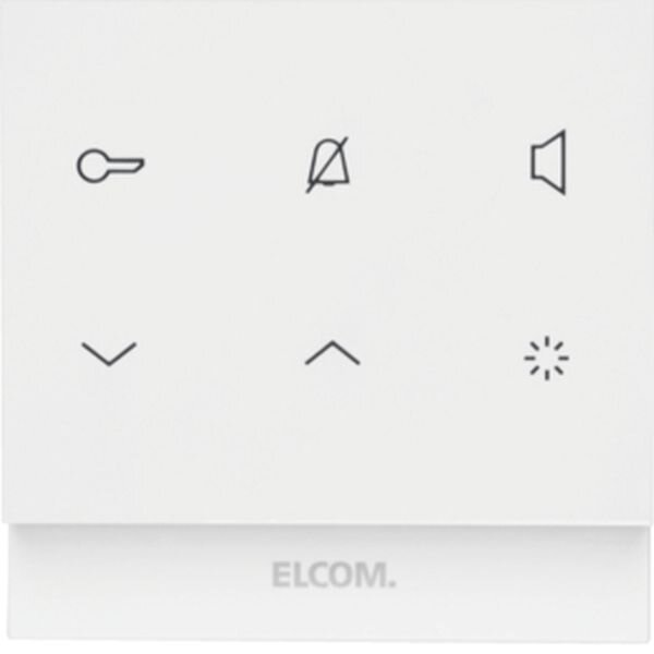 HAGER ELCOM Audio-Haustelefon eckig 2D polarweiss gl&auml;nzend TOUCH