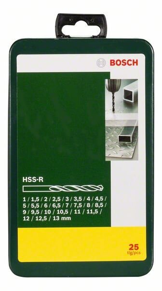 BOSCH HSS-R-Bohrerkassette 1-13mm 25teilig