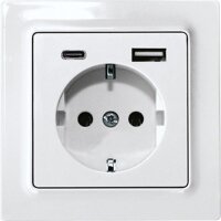 ELTAKO SCHUKO-Steckdose DSS55E+USBA+C-wg reinweiß...