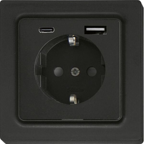 ELTAKO SCHUKO-Steckdose DSS55E+USBA+C-am anthrazit matt