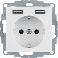 BERKER Steckdose SCHUKO 48036089 mit USB A-A...