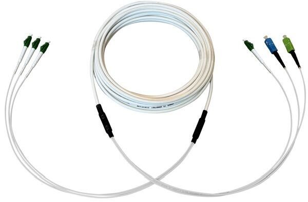 Paschke Datensysteme LWL Universalanschlusskabel SM OS2 I-V(ZN)HH 3E9 3xLC/APC auf divers 30m