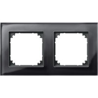 MERTEN Echtglasrahmen M-PLAN 489203 2fach Onyxschwarz
