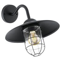 EGLO Wandleuchte LB24 stahl verzinkt schwarz E27