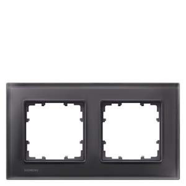 SIEMENS Rahmen 5TG1202-2 2fach Glas schwarz