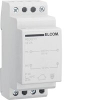 HAGER ELCOM Sicherheitstrafo RED021Y 230V/12V 18VA 2PLE