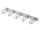 RITTAL Rangierpanel 1HE RAL7035 mit 5 B&uuml;geln Stahl 105x43mm