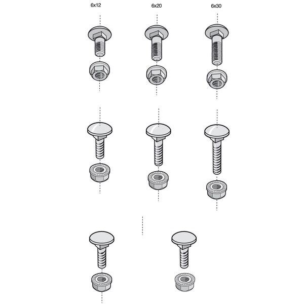 CABLOFIL Schraubenset BTRCC 6x12 EZ SET