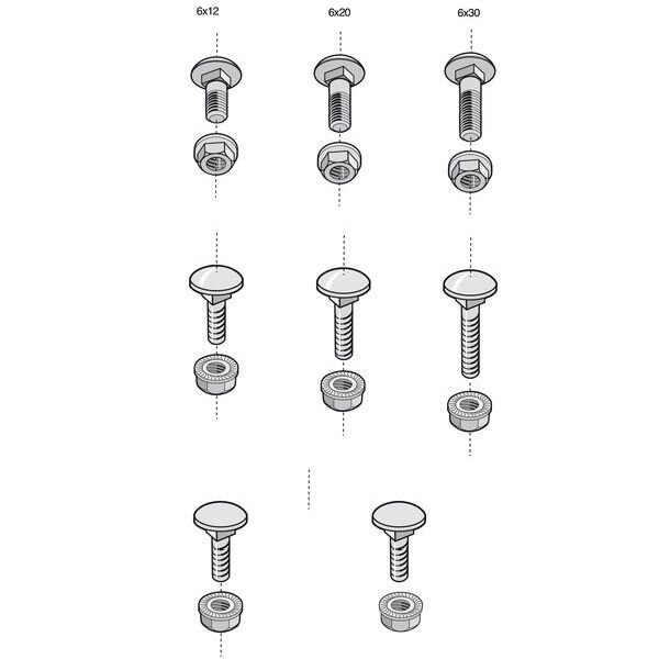 CABLOFIL Schraubenset BTRCC 6x12 DC SET