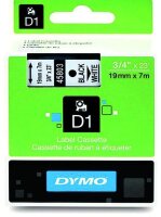 DYMO Schriftband 45803 19mm 7m schwarz auf weiss