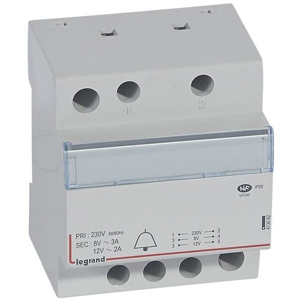 LEGRAND Klingeltrafo 413092 12/8V 2/3A