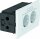 OBO Steckdoseneinheit SDE-RW D0RW2B Modul 45 2fach reinweiss