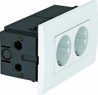 OBO Steckdoseneinheit SDE-RW D0RW2 Modul 45 2fach reinweiss