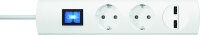 PROT Steckdosenleiste USB PTSD90 2SUw1 90°Töpfe...