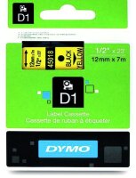 DYMO Schriftband 45018 12mm 7m schwarz auf gelb