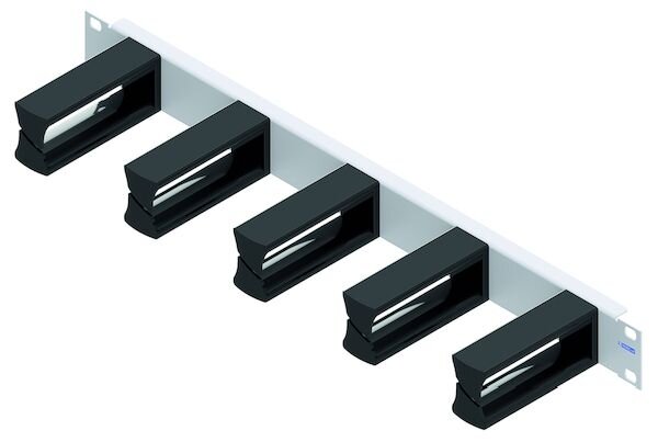 PROTEC.net Rangierpanel 19 1HE Metall LWL PNRP191HE100 2K-Kunststoffb&uuml;gel 44x100mm