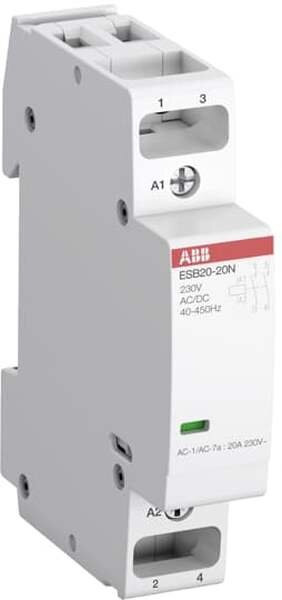 ABB Installationssch&uuml;tz ESB20-20N-06 20A 2S/0&Ouml; 230VAC/DC