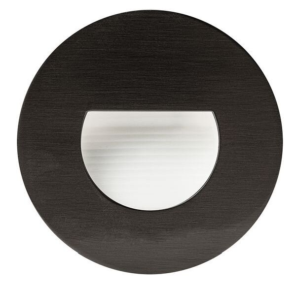 LEDXON LED-Wandeinbauleuchte LB24 EDOS 1,5W 80lm 3000K 100&deg; schwarz rund