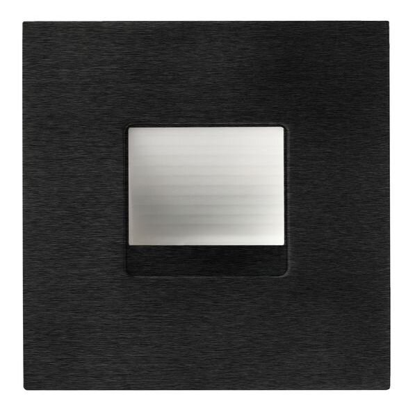 LEDXON LED-Wandeinbauleuchte LB24 EDOS 1,5W 80lm 3000K 100&deg; schwarz quadr