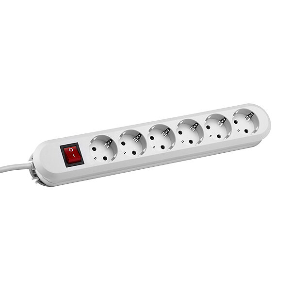 BACHMANN Tischsteckdose 381.252K 6fach weiss 5m