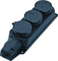 BACHMANN Steckdosenleiste 381.109 3fach mit Deckel IP44