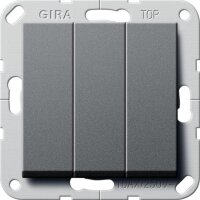 GIRA Taster 284428 3fach Schl. 1-pol System 55 Anthrazit