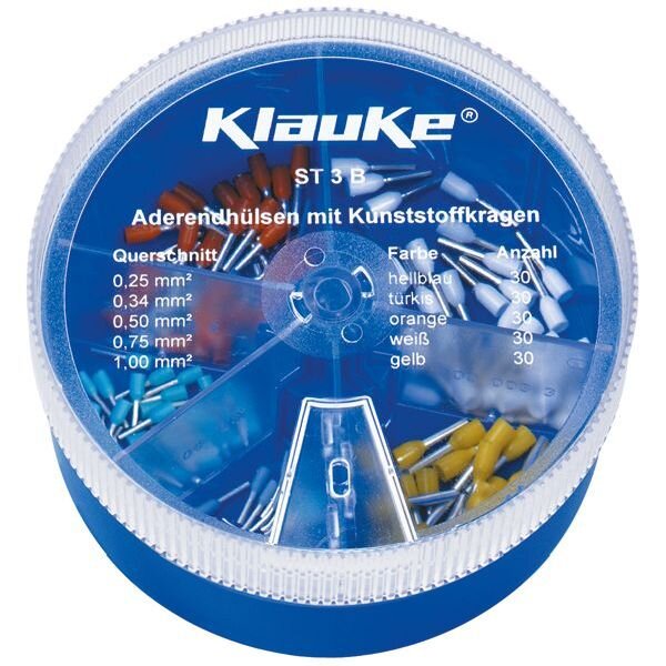 KLAUKE Streudose mit isol. DIN Aderendh&uuml;lsen 0,25-1qmm