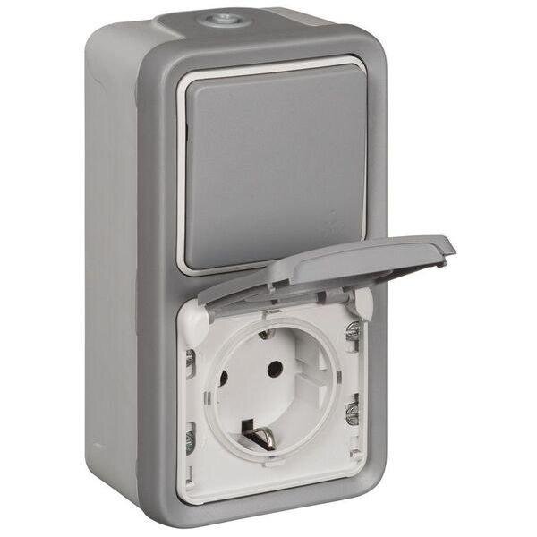 LEGRAND Kombination 69746 1-p FR AP Plexo IP44 grau