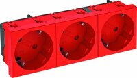 OBO Steckdose SCHUKO 33° 3-f. 250V 10/16A signalrot...