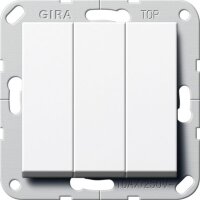 GIRA Taster 284403 3fach Schl. 1-pol System55...